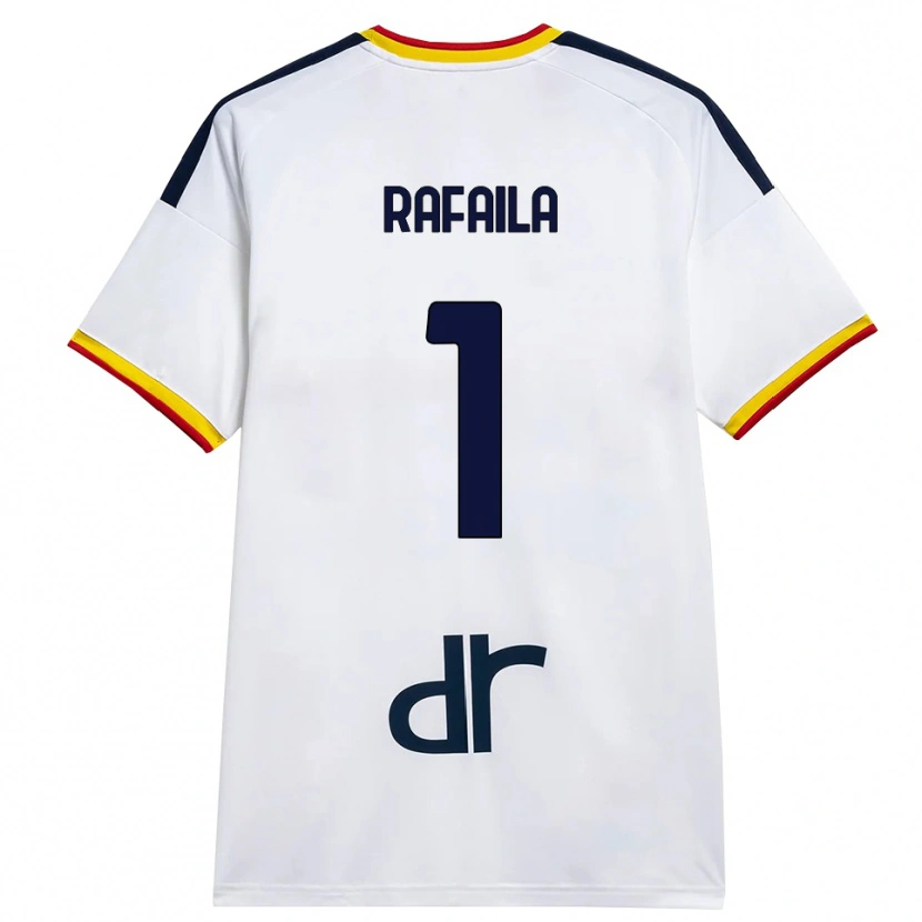 Danxen Enfant Maillot Vlad Răfăilă #1 Blanc Jaune Rouge Tenues Extérieur 2026/27 T-Shirt