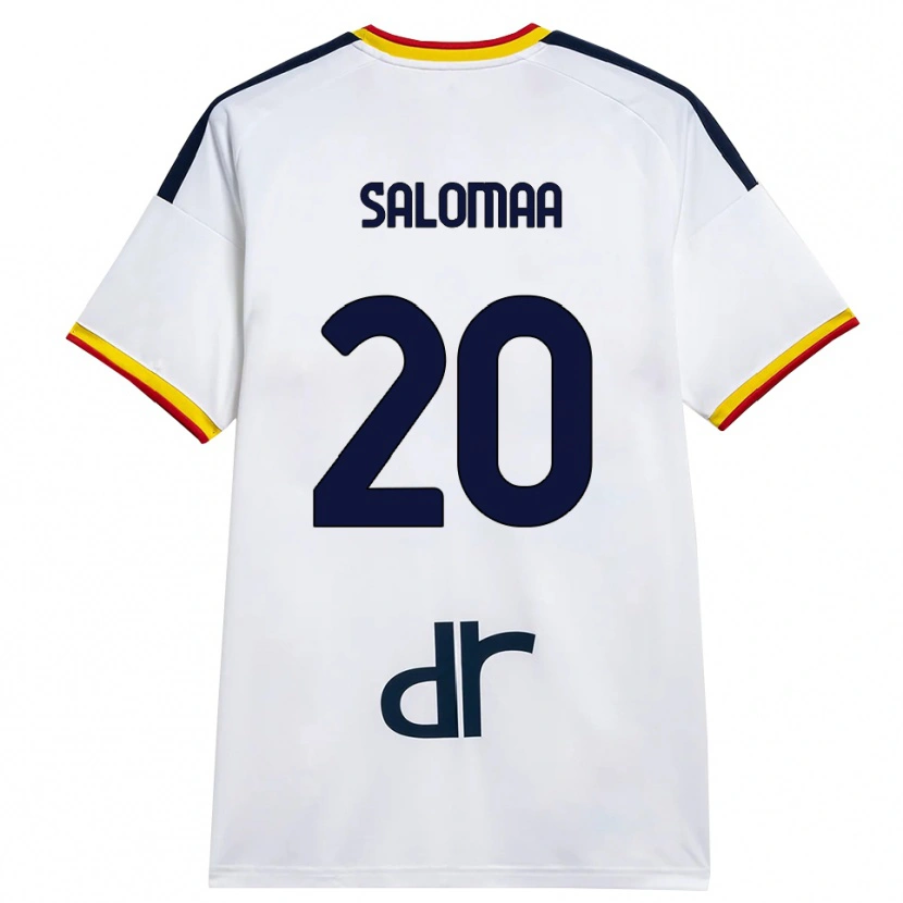 Danxen Enfant Maillot Henri Salomaa #20 Blanc Jaune Rouge Tenues Extérieur 2026/27 T-Shirt
