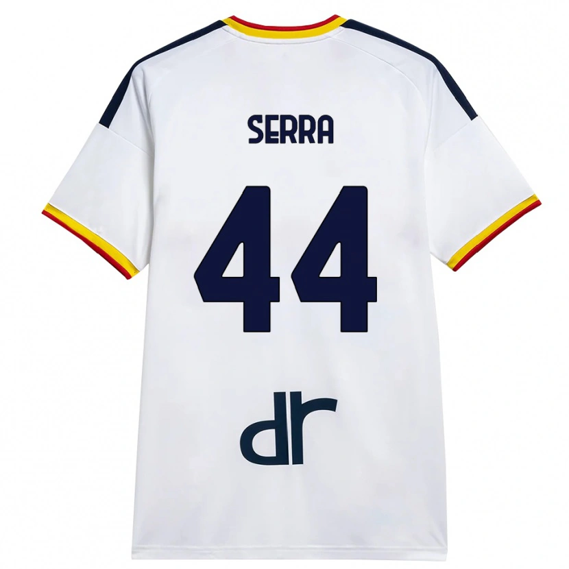 Danxen Enfant Maillot Francesco Serra #44 Blanc Jaune Rouge Tenues Extérieur 2026/27 T-Shirt