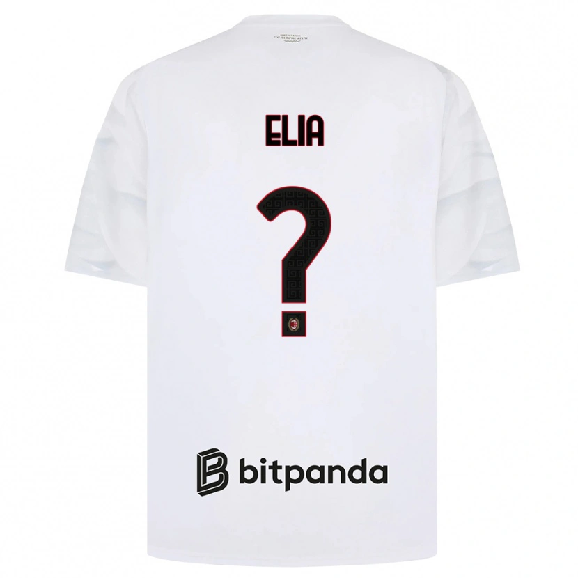 Danxen Enfant Maillot Emanuele Elia #0 Blanc Rouge Noir Tenues Extérieur 2026/27 T-Shirt