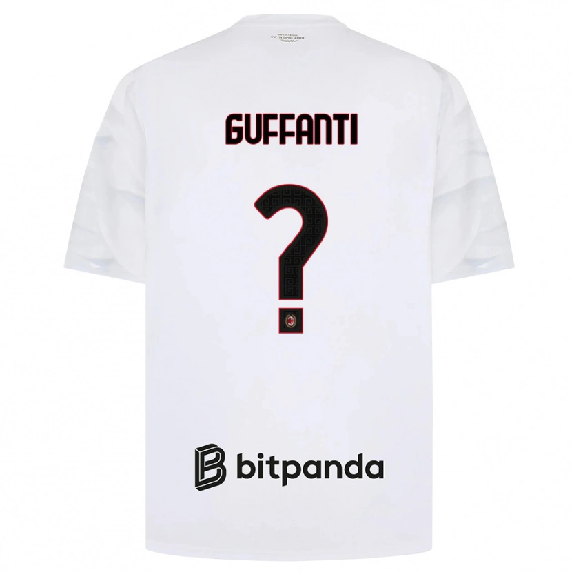 Danxen Enfant Maillot Alessandro Guffanti #0 Blanc Rouge Noir Tenues Extérieur 2026/27 T-Shirt