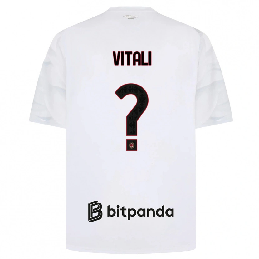 Danxen Enfant Maillot Michael Vitali #0 Blanc Rouge Noir Tenues Extérieur 2026/27 T-Shirt