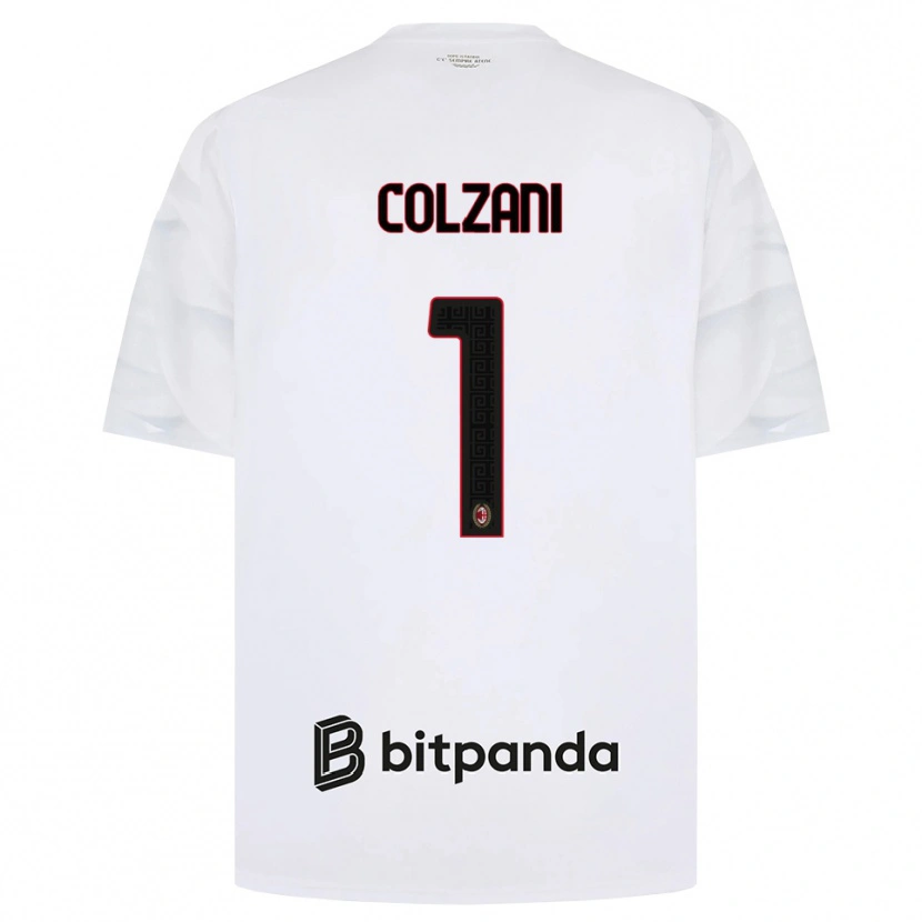 Danxen Enfant Maillot Edoardo Colzani #1 Blanc Rouge Noir Tenues Extérieur 2026/27 T-Shirt