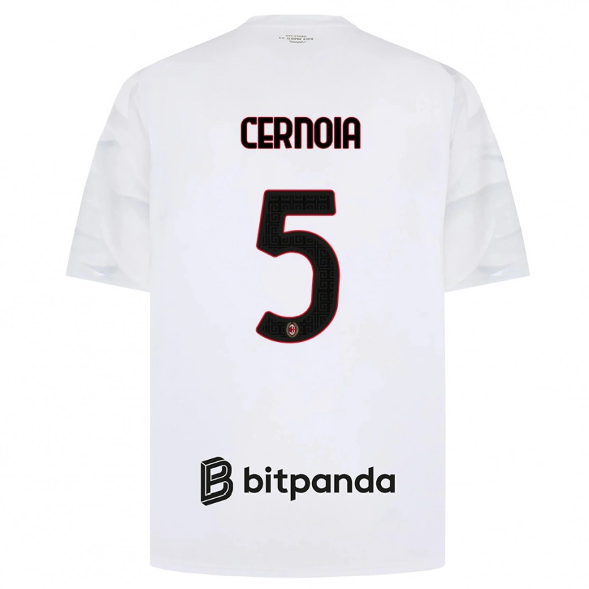 Danxen Enfant Maillot Valentina Cernoia #5 Blanc Rouge Noir Tenues Extérieur 2026/27 T-Shirt