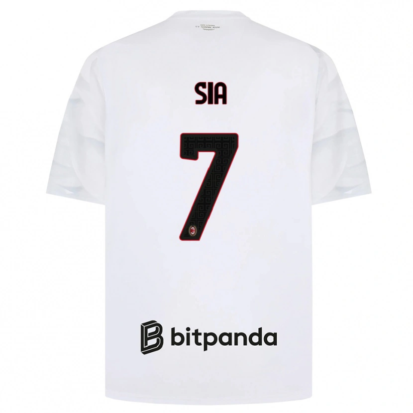 Danxen Enfant Maillot Diego Sia #7 Blanc Rouge Noir Tenues Extérieur 2026/27 T-Shirt