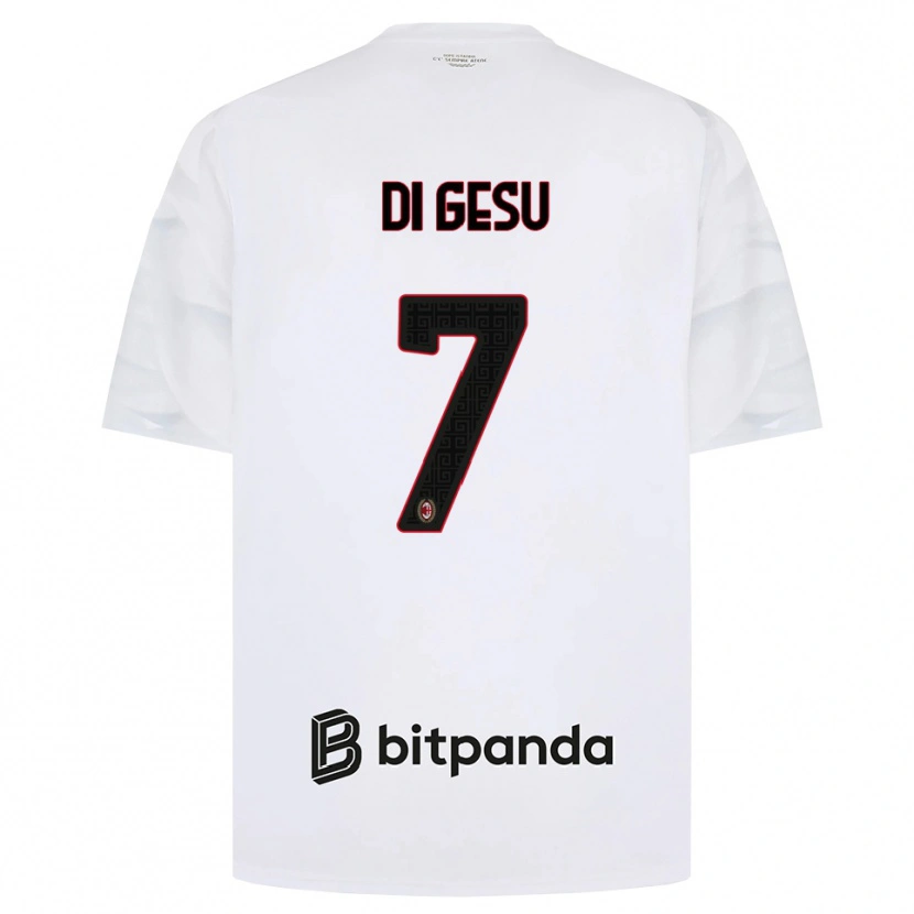 Danxen Enfant Maillot Enrico Di Gesu #7 Blanc Rouge Noir Tenues Extérieur 2026/27 T-Shirt