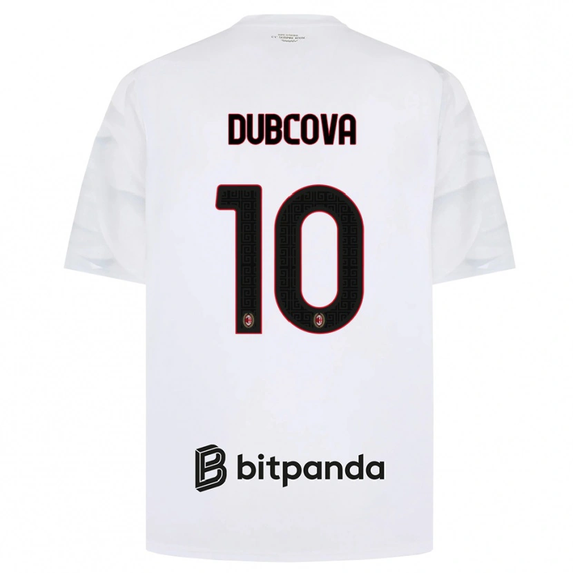 Danxen Enfant Maillot Kamila Dubcova #10 Blanc Rouge Noir Tenues Extérieur 2026/27 T-Shirt