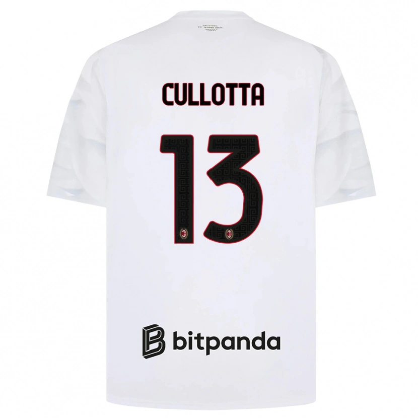 Danxen Enfant Maillot Andrea Cullotta #13 Blanc Rouge Noir Tenues Extérieur 2026/27 T-Shirt
