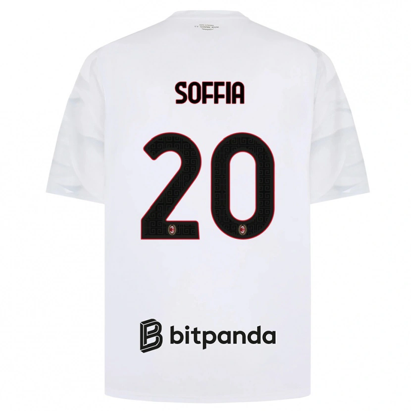 Danxen Enfant Maillot Angelica Soffia #20 Blanc Rouge Noir Tenues Extérieur 2026/27 T-Shirt