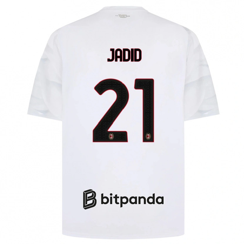 Danxen Enfant Maillot Akram Jadid #21 Blanc Rouge Noir Tenues Extérieur 2026/27 T-Shirt