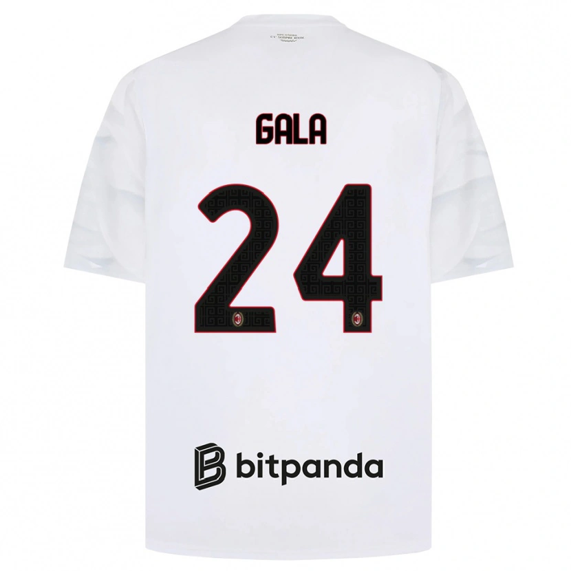 Danxen Enfant Maillot Antonio Gala #24 Blanc Rouge Noir Tenues Extérieur 2026/27 T-Shirt