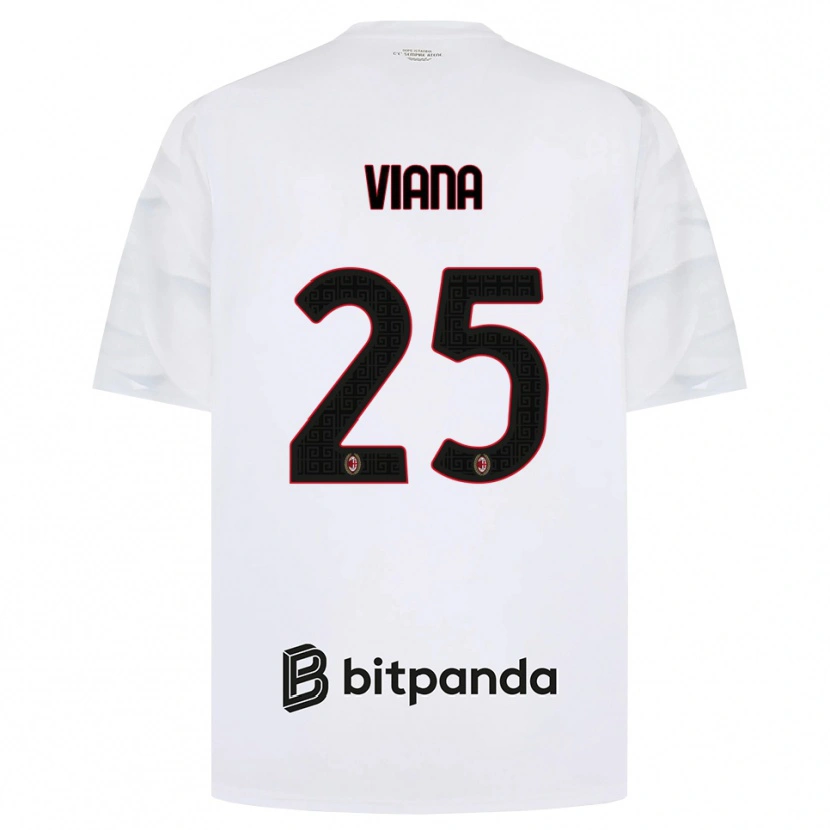 Danxen Enfant Maillot Viana Seedorf #25 Blanc Rouge Noir Tenues Extérieur 2026/27 T-Shirt