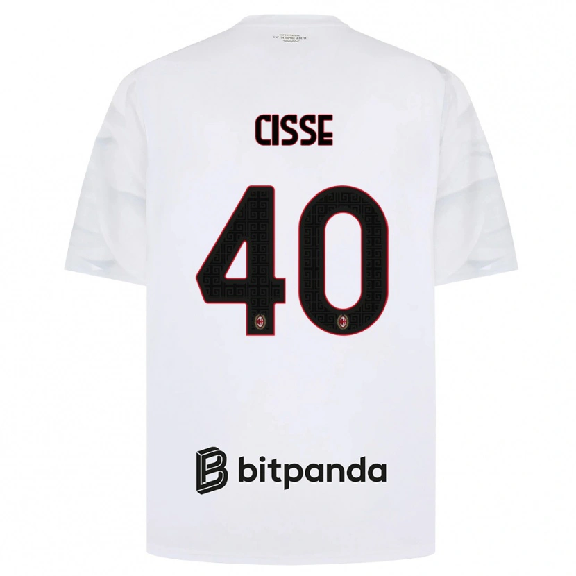Danxen Enfant Maillot El Hadji Malick Cissé #40 Blanc Rouge Noir Tenues Extérieur 2026/27 T-Shirt