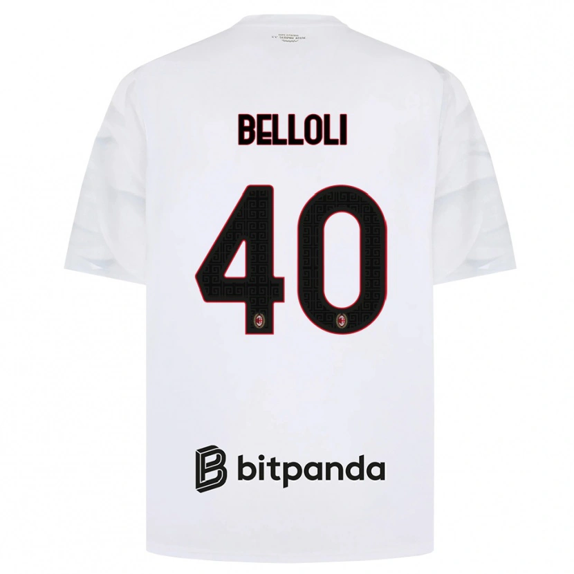 Danxen Enfant Maillot Sofia Belloli #40 Blanc Rouge Noir Tenues Extérieur 2026/27 T-Shirt