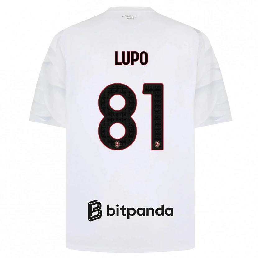 Danxen Enfant Maillot Simone Lupo #81 Blanc Rouge Noir Tenues Extérieur 2026/27 T-Shirt