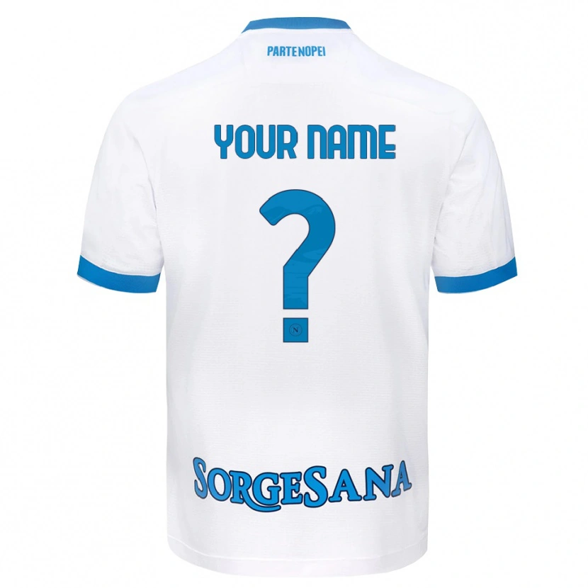 Danxen Enfant Maillot Votre Nom #0 Blanc Bleu Ciel Tenues Extérieur 2026/27 T-Shirt