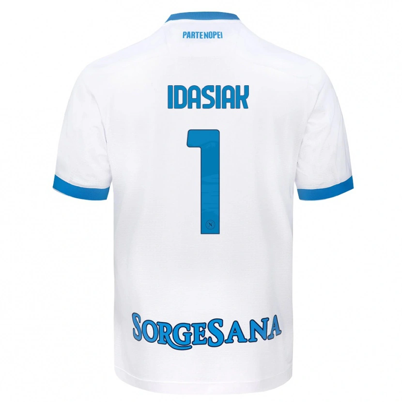 Danxen Enfant Maillot Hubert Dawid Idasiak #1 Blanc Bleu Ciel Tenues Extérieur 2026/27 T-Shirt