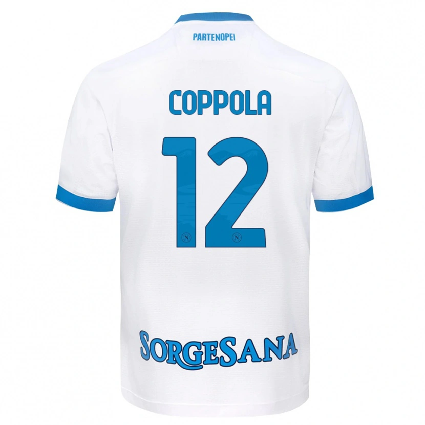 Danxen Enfant Maillot Bernard Coppola #12 Blanc Bleu Ciel Tenues Extérieur 2026/27 T-Shirt