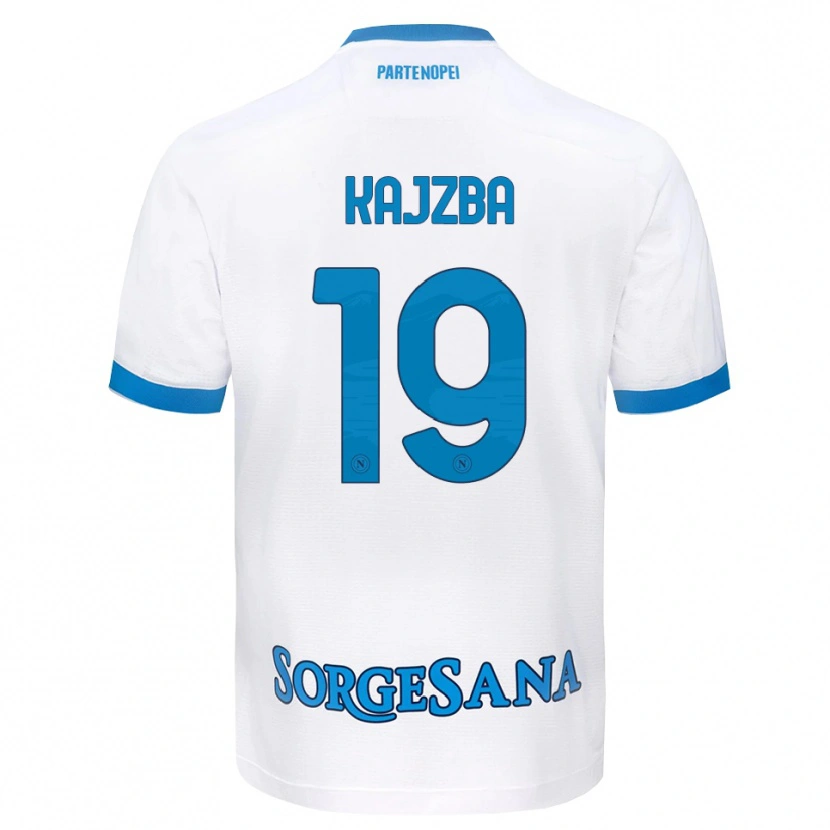Danxen Enfant Maillot Nina Kajzba #19 Blanc Bleu Ciel Tenues Extérieur 2026/27 T-Shirt