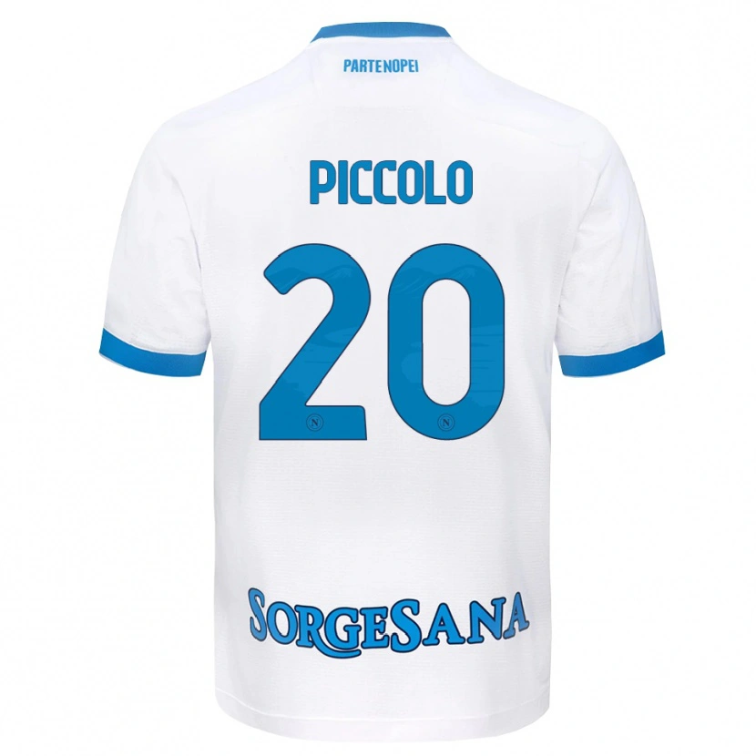 Danxen Enfant Maillot Salvatore Piccolo #20 Blanc Bleu Ciel Tenues Extérieur 2026/27 T-Shirt