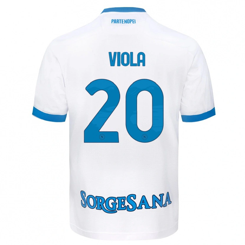 Danxen Enfant Maillot Nicola Viola #20 Blanc Bleu Ciel Tenues Extérieur 2026/27 T-Shirt