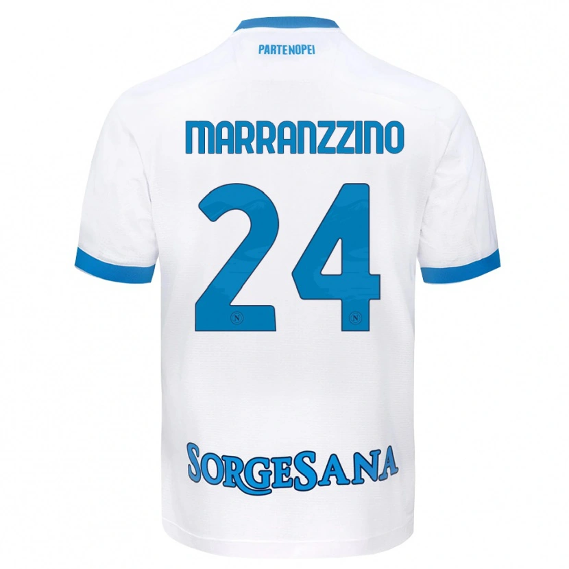 Danxen Enfant Maillot Pasquale Marranzzino #24 Blanc Bleu Ciel Tenues Extérieur 2026/27 T-Shirt