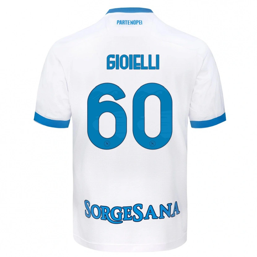 Danxen Enfant Maillot Francesco Gioielli #60 Blanc Bleu Ciel Tenues Extérieur 2026/27 T-Shirt