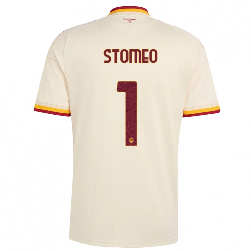 Danxen Enfant Maillot Giorgio Stomeo #1 Champagne Rouge Jaune Tenues Extérieur 2026/27 T-Shirt