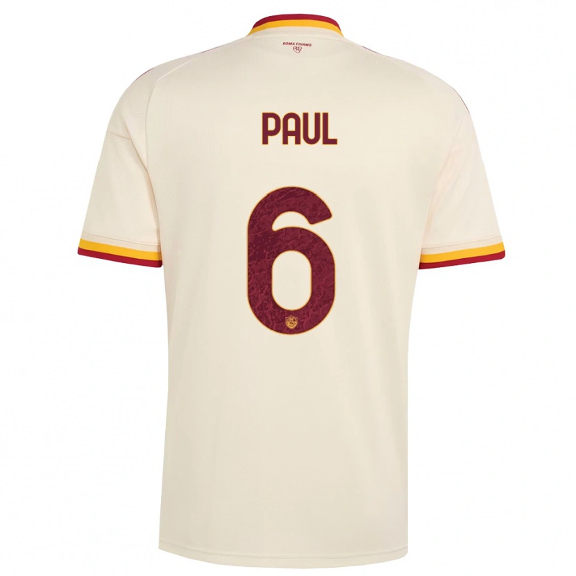 Danxen Enfant Maillot Daniele Paul #6 Champagne Rouge Jaune Tenues Extérieur 2026/27 T-Shirt