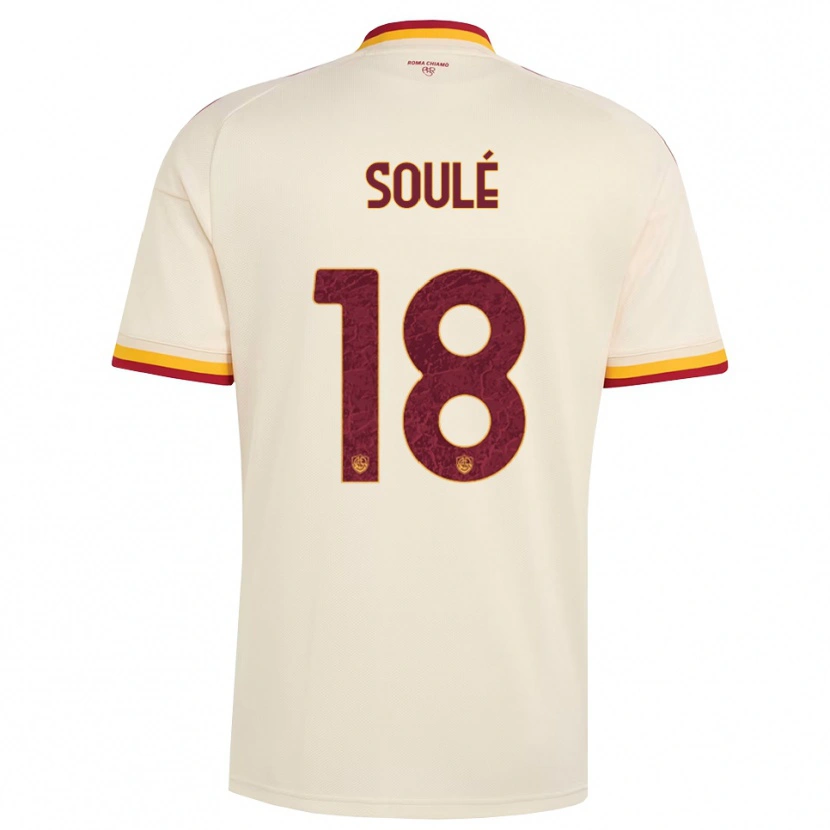 Danxen Enfant Maillot Matías Soulé #18 Champagne Rouge Jaune Tenues Extérieur 2026/27 T-Shirt