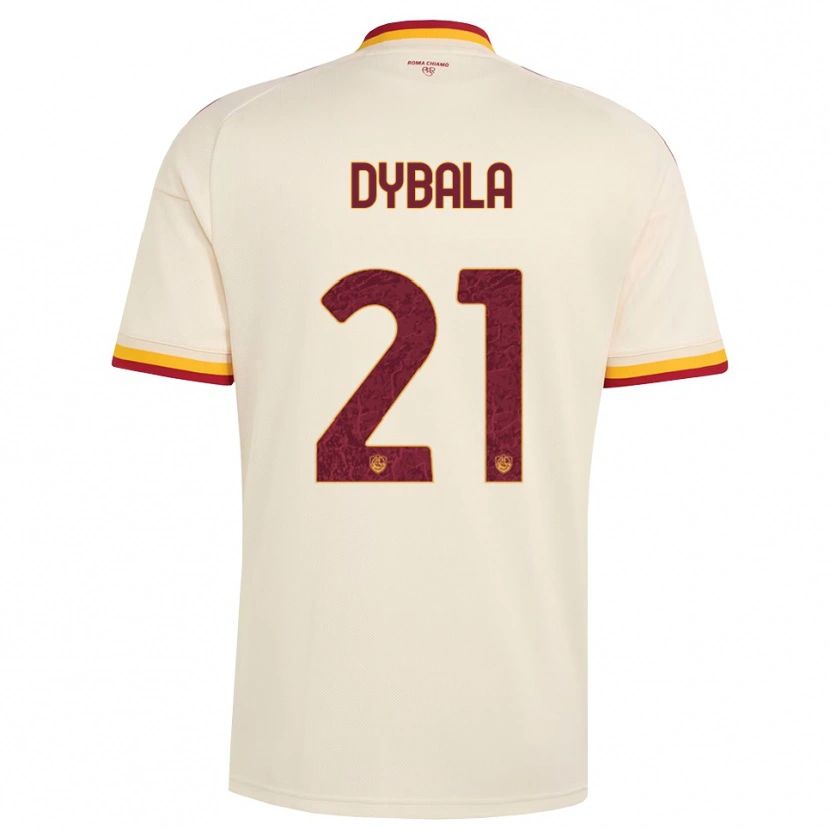 Danxen Enfant Maillot Paulo Dybala #21 Champagne Rouge Jaune Tenues Extérieur 2026/27 T-Shirt