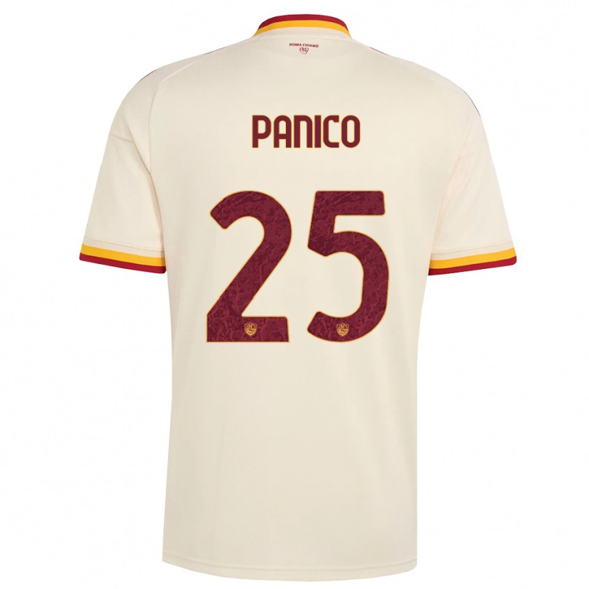 Danxen Enfant Maillot Francesco Panico #25 Champagne Rouge Jaune Tenues Extérieur 2026/27 T-Shirt