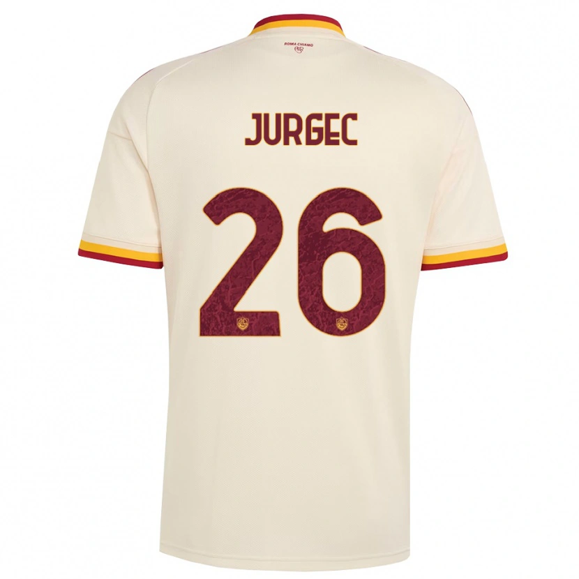 Danxen Enfant Maillot Jan Jurgec #26 Champagne Rouge Jaune Tenues Extérieur 2026/27 T-Shirt