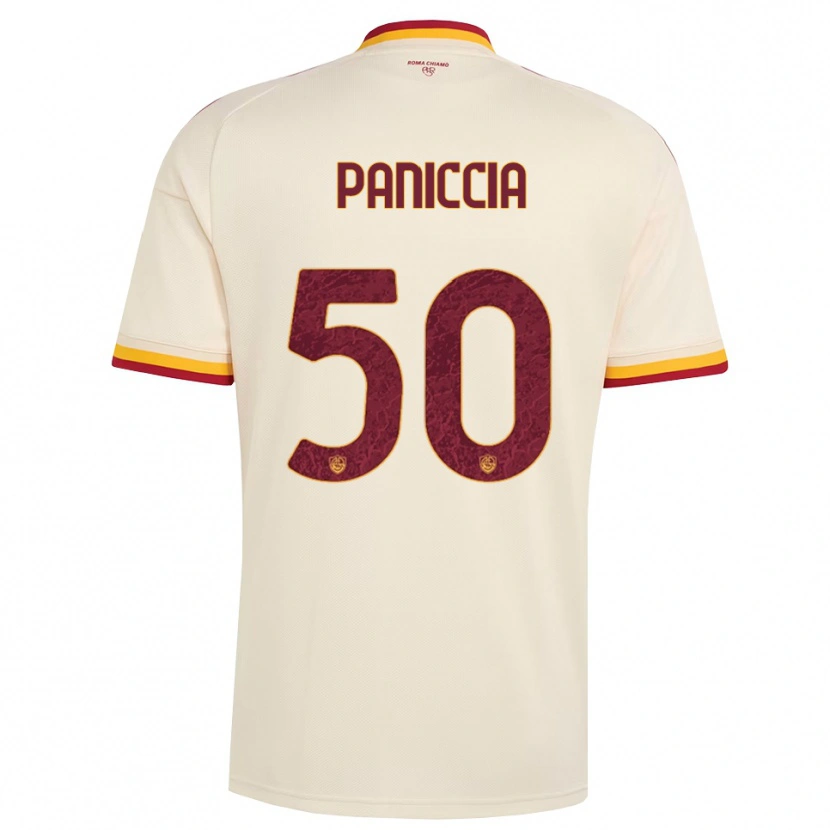 Danxen Enfant Maillot Martina Paniccia #50 Champagne Rouge Jaune Tenues Extérieur 2026/27 T-Shirt