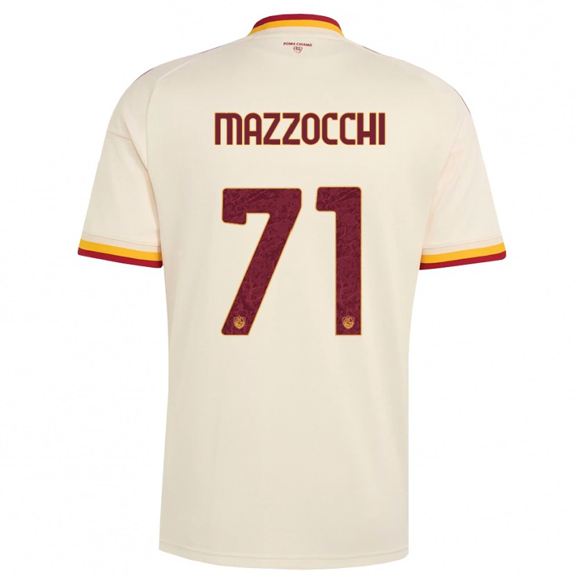 Danxen Enfant Maillot Giulia Mazzocchi #71 Champagne Rouge Jaune Tenues Extérieur 2026/27 T-Shirt