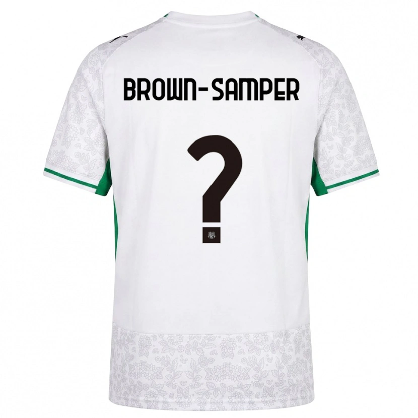 Danxen Enfant Maillot Isaac Brown-Samper #0 Blanc Noir Vert Tenues Extérieur 2026/27 T-Shirt