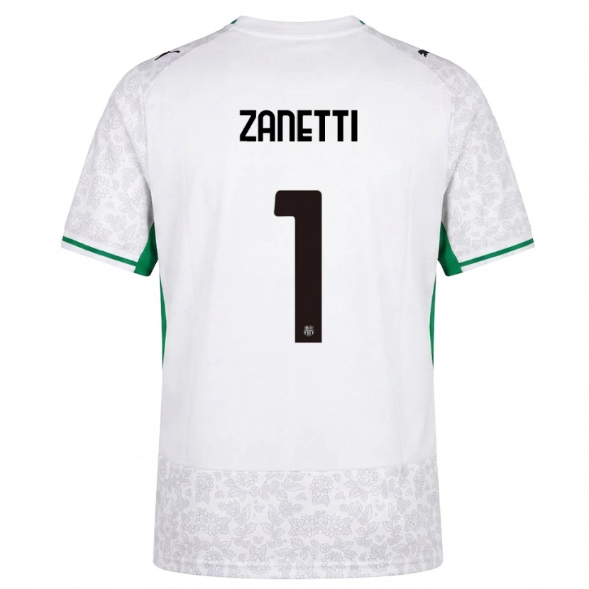 Danxen Enfant Maillot Ercole Zanetti #1 Blanc Noir Vert Tenues Extérieur 2026/27 T-Shirt