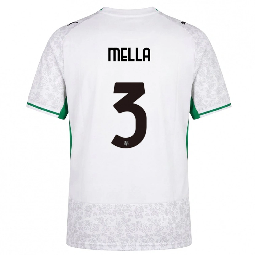 Danxen Enfant Maillot Sara Mella #3 Blanc Noir Vert Tenues Extérieur 2026/27 T-Shirt