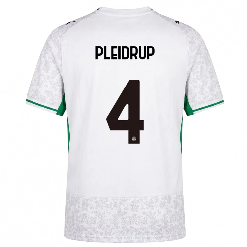 Danxen Enfant Maillot Caroline Pleidrup #4 Blanc Noir Vert Tenues Extérieur 2026/27 T-Shirt