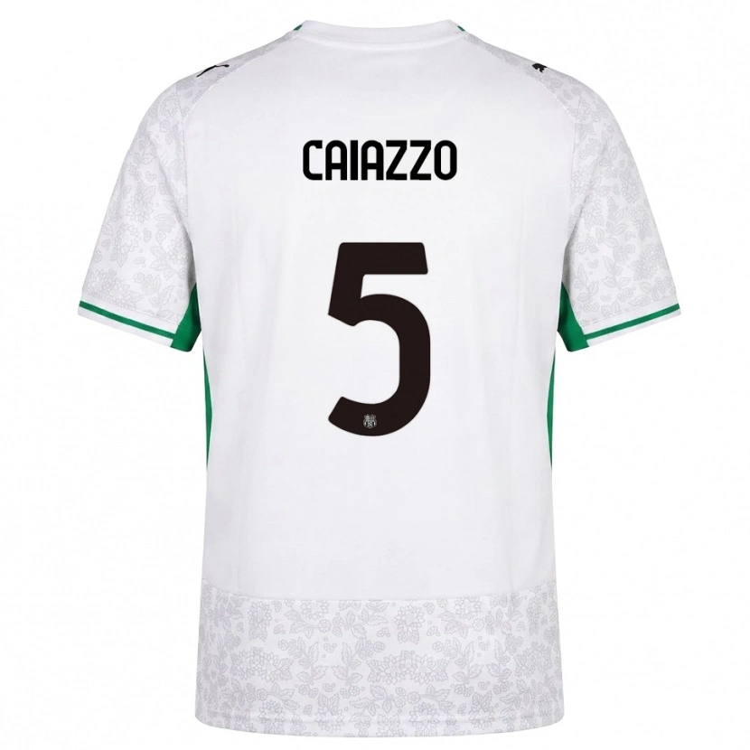 Danxen Enfant Maillot Sara Caiazzo #5 Blanc Noir Vert Tenues Extérieur 2026/27 T-Shirt