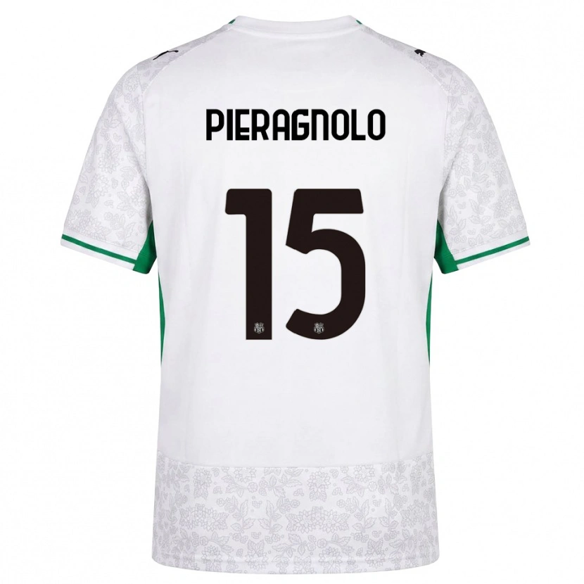 Danxen Enfant Maillot Edoardo Pieragnolo #15 Blanc Noir Vert Tenues Extérieur 2026/27 T-Shirt