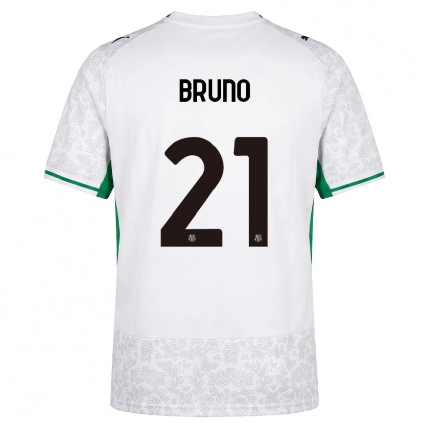 Danxen Enfant Maillot Kevin Bruno #21 Blanc Noir Vert Tenues Extérieur 2026/27 T-Shirt