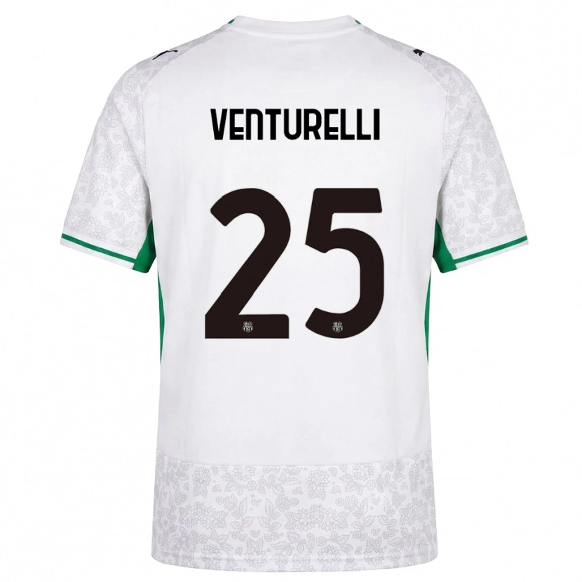 Danxen Enfant Maillot Caterina Venturelli #25 Blanc Noir Vert Tenues Extérieur 2026/27 T-Shirt