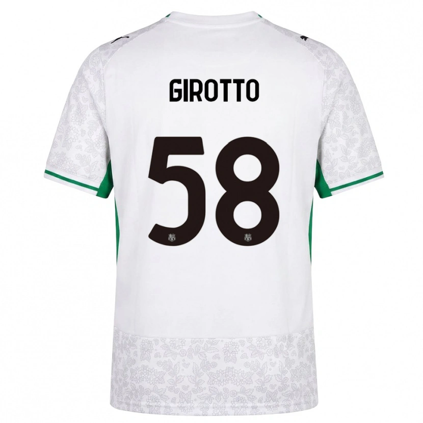 Danxen Enfant Maillot Emma Girotto #58 Blanc Noir Vert Tenues Extérieur 2026/27 T-Shirt