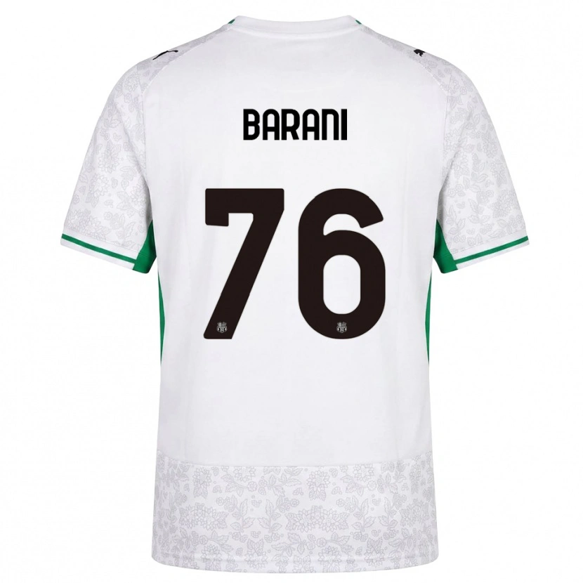 Danxen Enfant Maillot Luca Barani #76 Blanc Noir Vert Tenues Extérieur 2026/27 T-Shirt