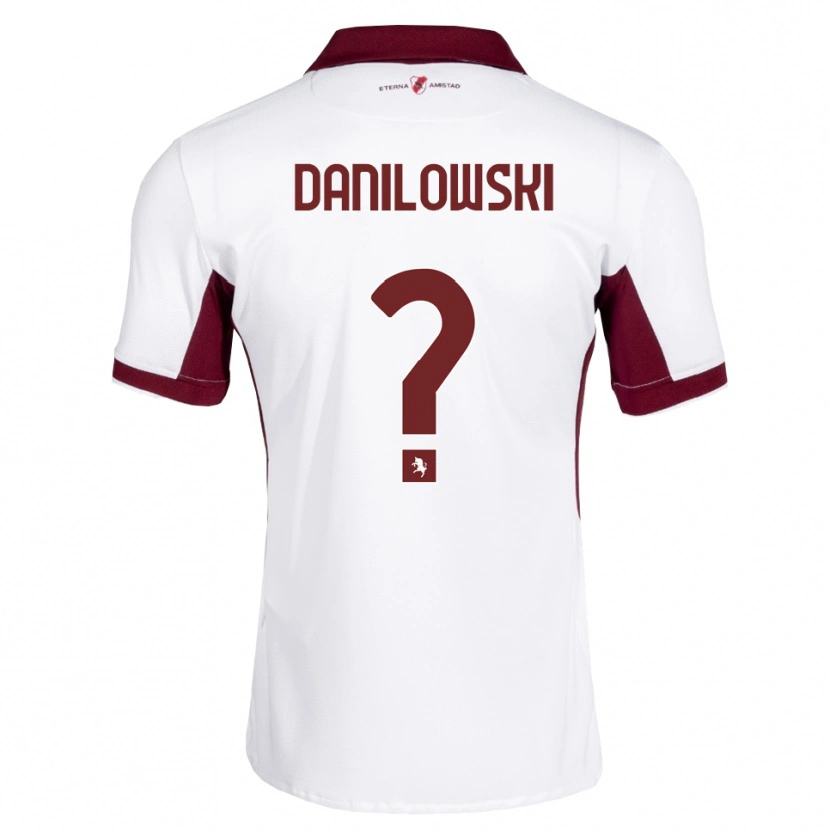 Danxen Enfant Maillot Filip Danilowski #0 Bourgogne Blanc Rouge Tenues Extérieur 2026/27 T-Shirt