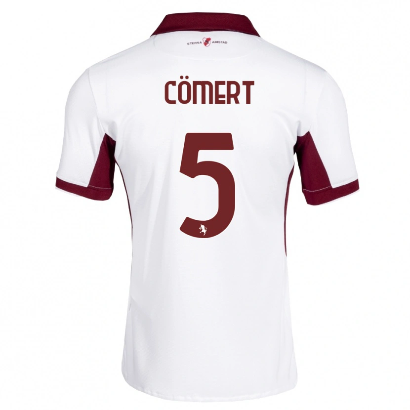 Danxen Enfant Maillot Eray Cömert #5 Bourgogne Blanc Rouge Tenues Extérieur 2026/27 T-Shirt