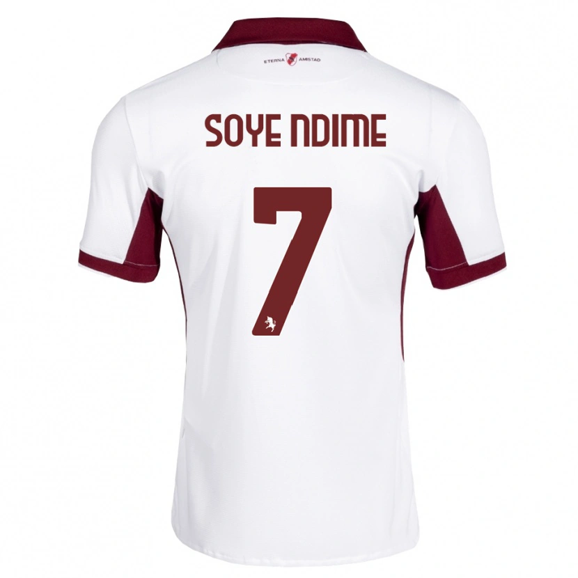 Danxen Enfant Maillot Jonathan Soye Ndime #7 Bourgogne Blanc Rouge Tenues Extérieur 2026/27 T-Shirt