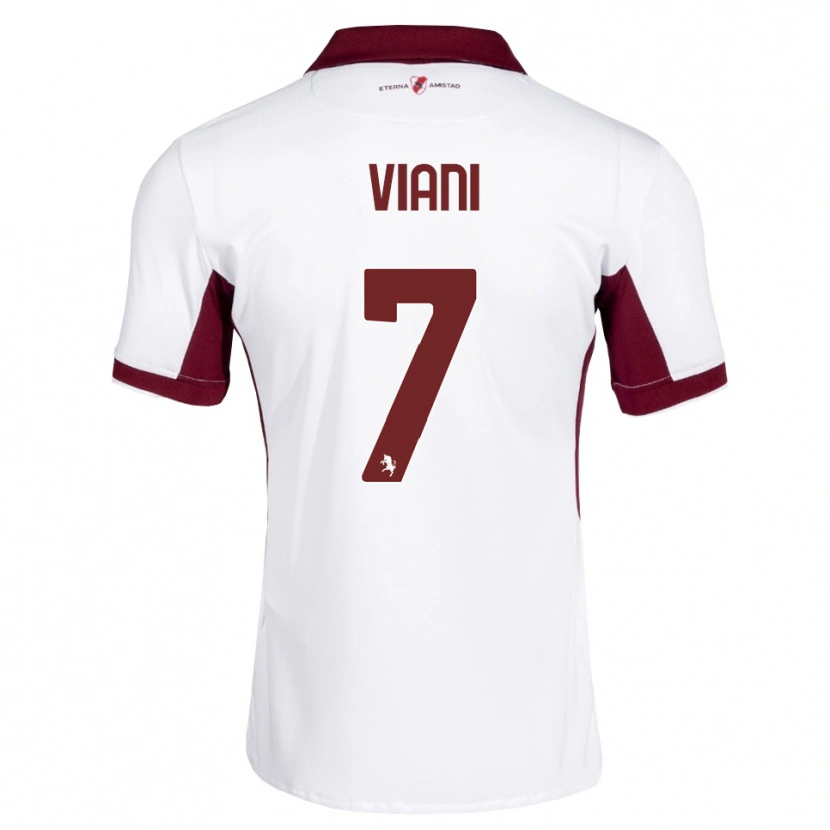 Danxen Enfant Maillot Pietro Viani #7 Bourgogne Blanc Rouge Tenues Extérieur 2026/27 T-Shirt