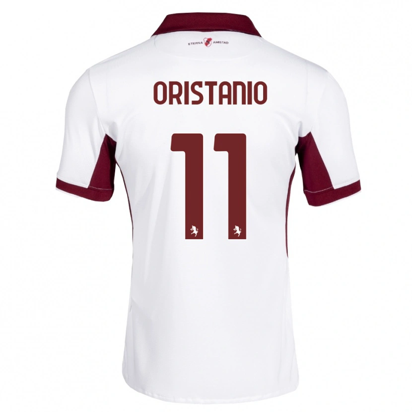 Danxen Enfant Maillot Gaetano Oristanio #11 Bourgogne Blanc Rouge Tenues Extérieur 2026/27 T-Shirt